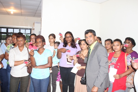  Food assistance card distribution at the Caroni Central Mp Office