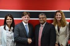 From left to Right: Mariela Bondar, (Argentina), Pedro Pirán, (Argentina), Attorney General, Anand Ramlogan, Candice Welsh (UNODC)