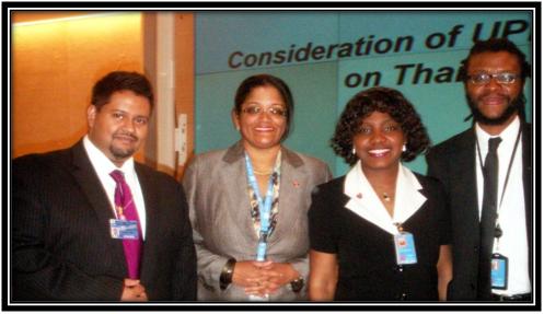 From Right: Ian Rampersad, Therese Baptiste –Cornelis, Merlana Henry and Justin Sobion