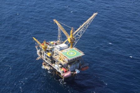 BG T&T Dolphin Platform (photo courtesy Ministry of Energy and Energy Affairs)