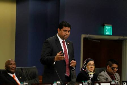 Energy and Energy Affairs Minister the Hon. Kevin Ramnarine , Photo courtesy Office of the Parliament.