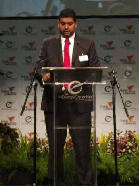 Senator the Hon Kevin Ramnarine, Minister of Energy and Energy Affairs at the Energy Conference 2014