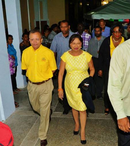 PRIME Minister Kamla Persad Bissessar SC and Minister of the Environment and Water Resources Ganga Singh.