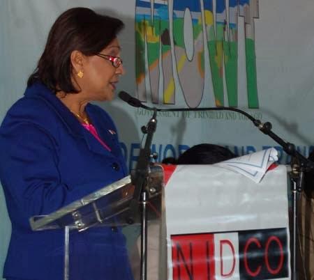 PM Kamla Persad-Bissessar at launch of highway project - January 26, 2011