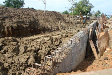 infurstructural works at Mohess rd.Debe