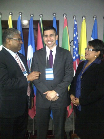 AG with Mr. Luis Marcelo Azevedo, Legal Officer in the OAS and Mrs. Iran Tillett-Dominguez, Deputy Solicitor General for International Affairs, Belize