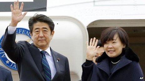 Japanese Prime Minister Shinzo Abe and his wife,  Akie Abe. Photo Courtesy: www.bbc.com 