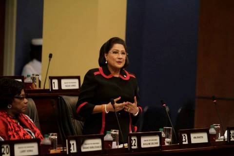 The Prime Minister of the Republic of Trinidad and Tobago, Hon. Kamla Persad-Bissessar, SC, MP Photo Courtesy: Office the Parliament. 