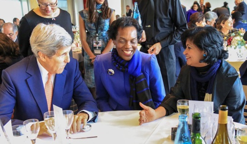 US-Sec-of-State-John-Kerry-Cynthia-Nix-hines-Dr-Kris-Rampersad-at-UNESCO