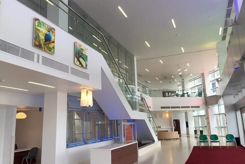 Reception area of the Couva Children’s Hospital