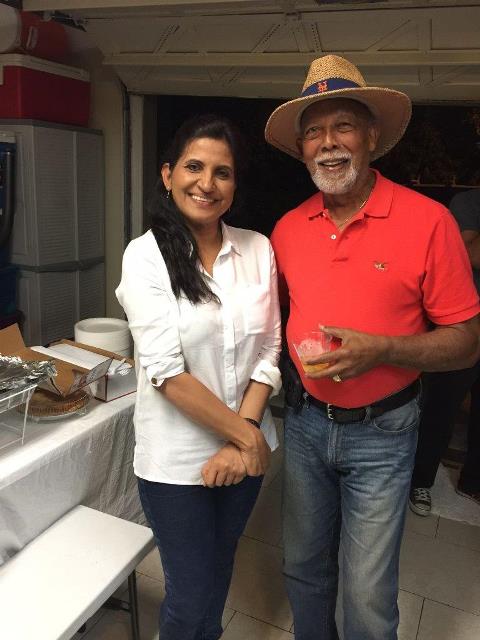  Mrs Gopeesingh with Kenneth Nandlal President of the Trinidad and Tobago Citizens Association of Palm Beach.