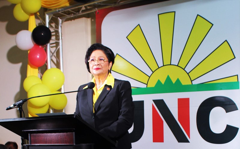 Honourable Kamla Persad-Bissessar at the opening of New UNC Headquarters